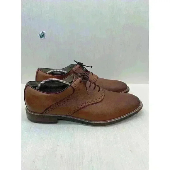 Aston Grey Ybilia Men’s Saddle Brown Leather Oxfords Lace Up Shoes Size US 11 - Picture 7 of 10
